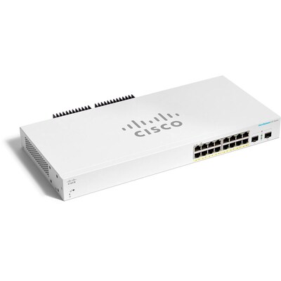 Cisco 220 16-Port Gigabit Ethernet Managed Switch, Silver (CBS22016P2GNA)