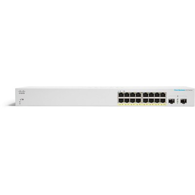 Cisco 220 16-Port Gigabit Ethernet Managed Switch, Silver (CBS22016P2GNA)