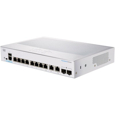 Cisco 350 10-Port Gigabit Ethernet Managed Switch, Silver (CBS3508P2GNA)