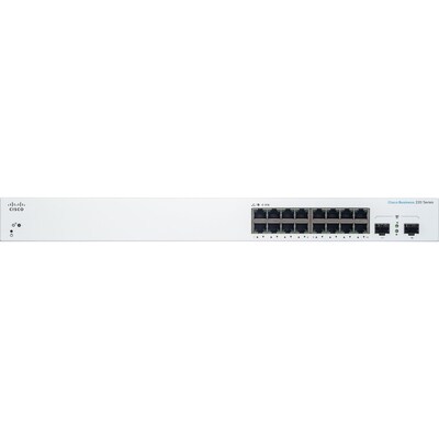 Cisco 220 16-Port Gigabit Ethernet Managed Switch, Silver (CBS22016T2GNA)