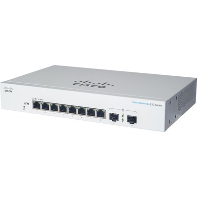 Cisco 220 CBS220-8FP-E-2G-NA 8 Ports Gigabit Ethernet Rack Mountable Switch
