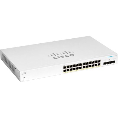 Cisco 220 24-Port Gigabit Ethernet Managed Switch, Silver (CBS22024P4GNA)