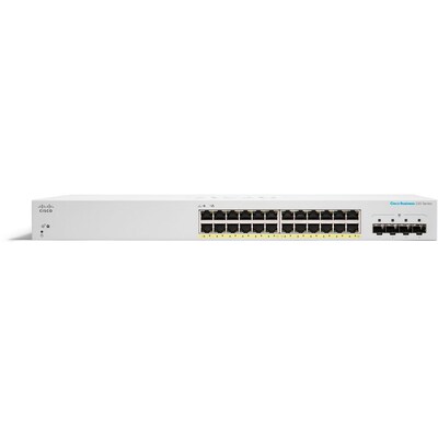 Cisco 220 24-Port Gigabit Ethernet Managed Switch, Silver (CBS22024P4GNA)