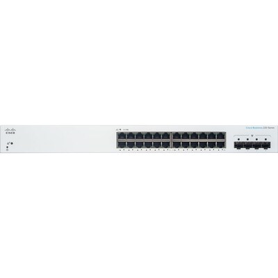 Cisco 220 24-Port Gigabit Ethernet Managed Switch, Silver (CBS22024T4GNA)