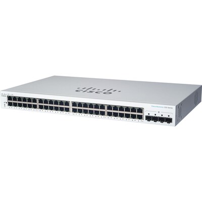 Cisco 220 48-Port Gigabit Ethernet Managed Switch, Silver (CBS22048P4XNA)