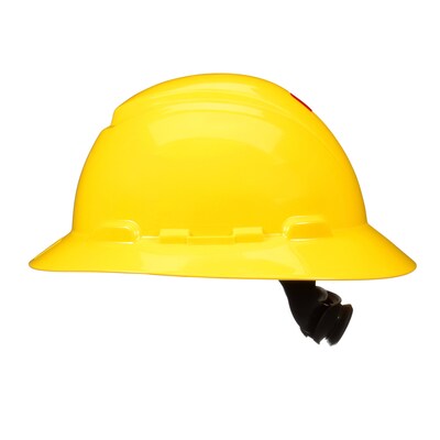3M® SecureFit HDPE 4-Point Ratchet Suspension Full Brim Hard Hat, Yellow (H-802SFR-UV)