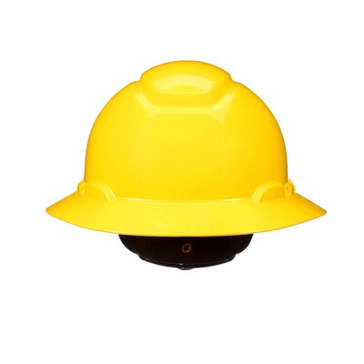 3M® SecureFit HDPE 4-Point Ratchet Suspension Full Brim Hard Hat, Yellow (H-802SFR-UV)
