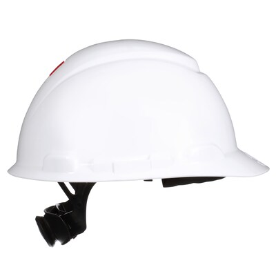 3M® SecureFit HDPE 4-Point Ratchet Suspension Short Brim Hard Hat, White (H-701SFR-UV)