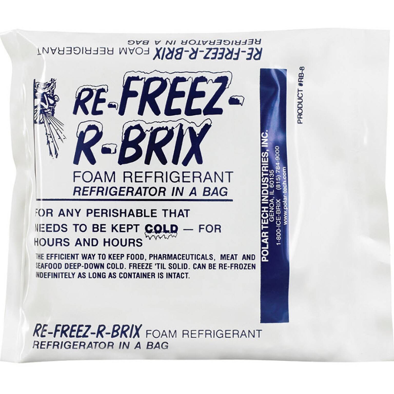 Re-Freez-R-Brix Cold Pack, 7.5 oz., 4.5 x 4, 42/Carton (RB8)