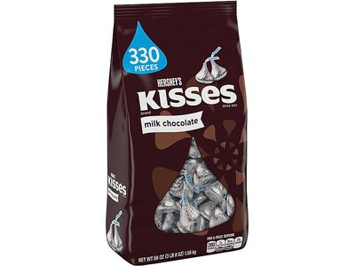 HERSHEY'S KISSES Milk Chocolate Pieces, 56 oz., 330/Bag (HEC12295)