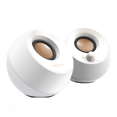 Creative Pebble Computer Speaker, White (MF1680AA001)