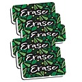 Ashley Productions® Magnetic Whiteboard Eraser, Greenery with Erase, 2 x 5, Pack of 6