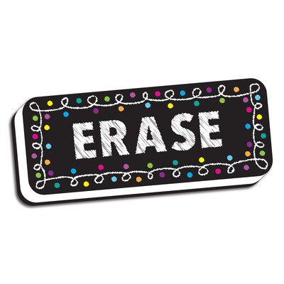 Ashley Productions Magnetic Whiteboard Eraser, Chalk Loops, 2 x 5, Pack of 6