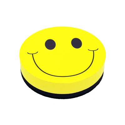 Ashley Productions Magnetic Whiteboard Eraser, Smile Face, Pack of 6