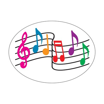 Ashley Productions Magnetic Whiteboard Eraser, Music Notes, Pack of 6