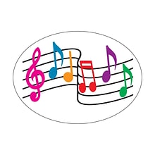 Ashley Productions® Magnetic Whiteboard Eraser, Music Notes, Pack of 6