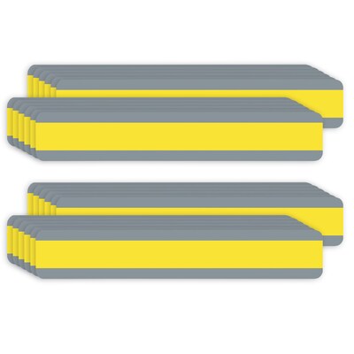 Ashley Productions Double Wide Sentence Strip, 1-1/4 x 7-1/4, Yellow/Gray, 2/Bundle (ASH10876-2)