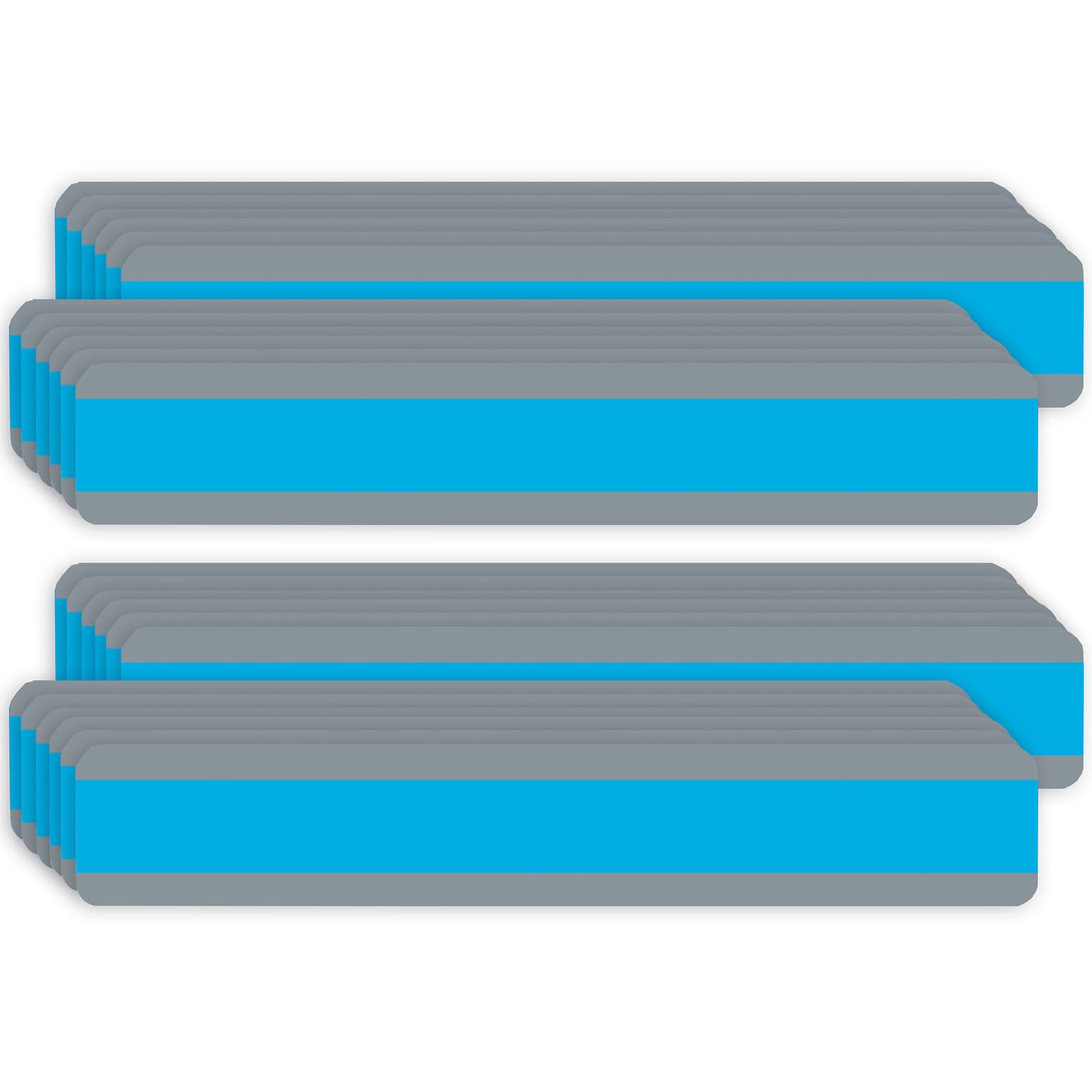 Ashley Productions Double Wide Sentence Strip, 1-1/4 x 7-1/4, Blue/Gray, 2 Bundle (ASH10877-2)