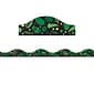 Ashley Productions Magnetic Scallop Borders/Trim, 1" x 12', Greenery On Black, 6/Pack (ASH11431-6)
