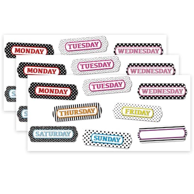 Ashley Productions® Magnetic Die-Cut Timesavers & Labels, Days of the Week, Assorted Patterns, 8 Per