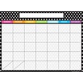 Ashley Productions® Smart Poly PosterMat Pals Space Savers, 13 x 9.5, BW Dots Calendar, Pack of 10