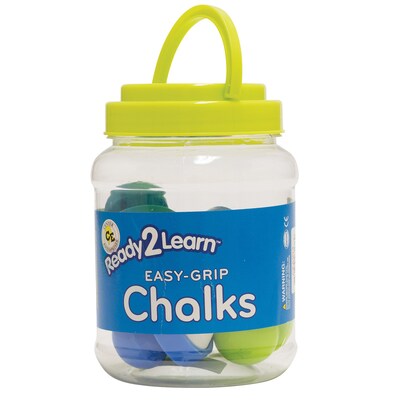 Learning Advantage Ready 2 Learn Easy Grip Sidewalk Chalk, Multicolor, 6/Set (CE-6913)