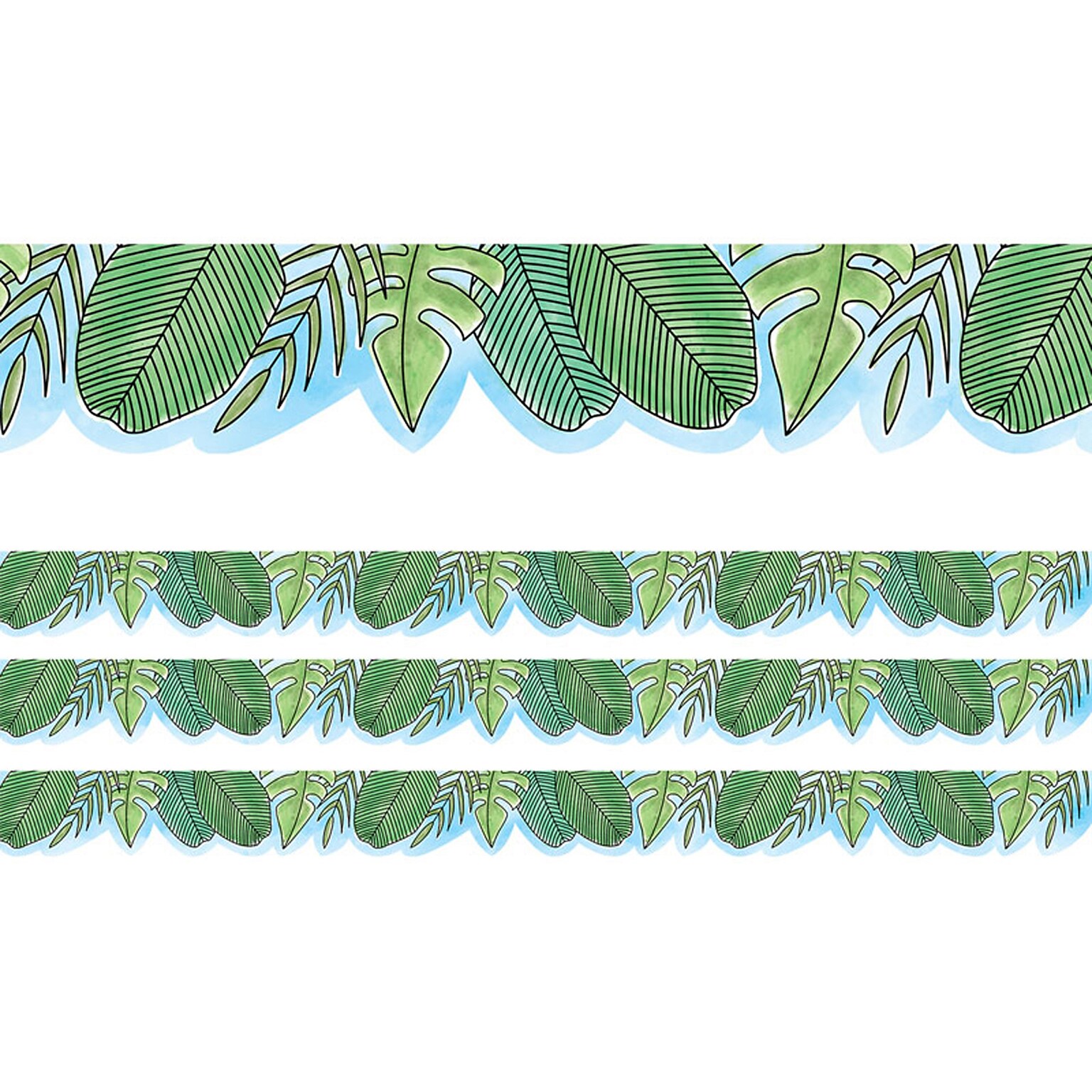 Creative Teaching Press Safari Friends EZ Borders/Trim, 2.75 x 48, Jumbo Leaves, 3/Pack (CTP10513-3)