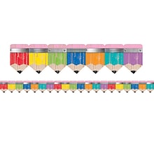 Creative Teaching Press Upcycle Style EZ Borders/Trim, 2.75 x 48, Rustic Pencils, 3/Pack (CTP10521