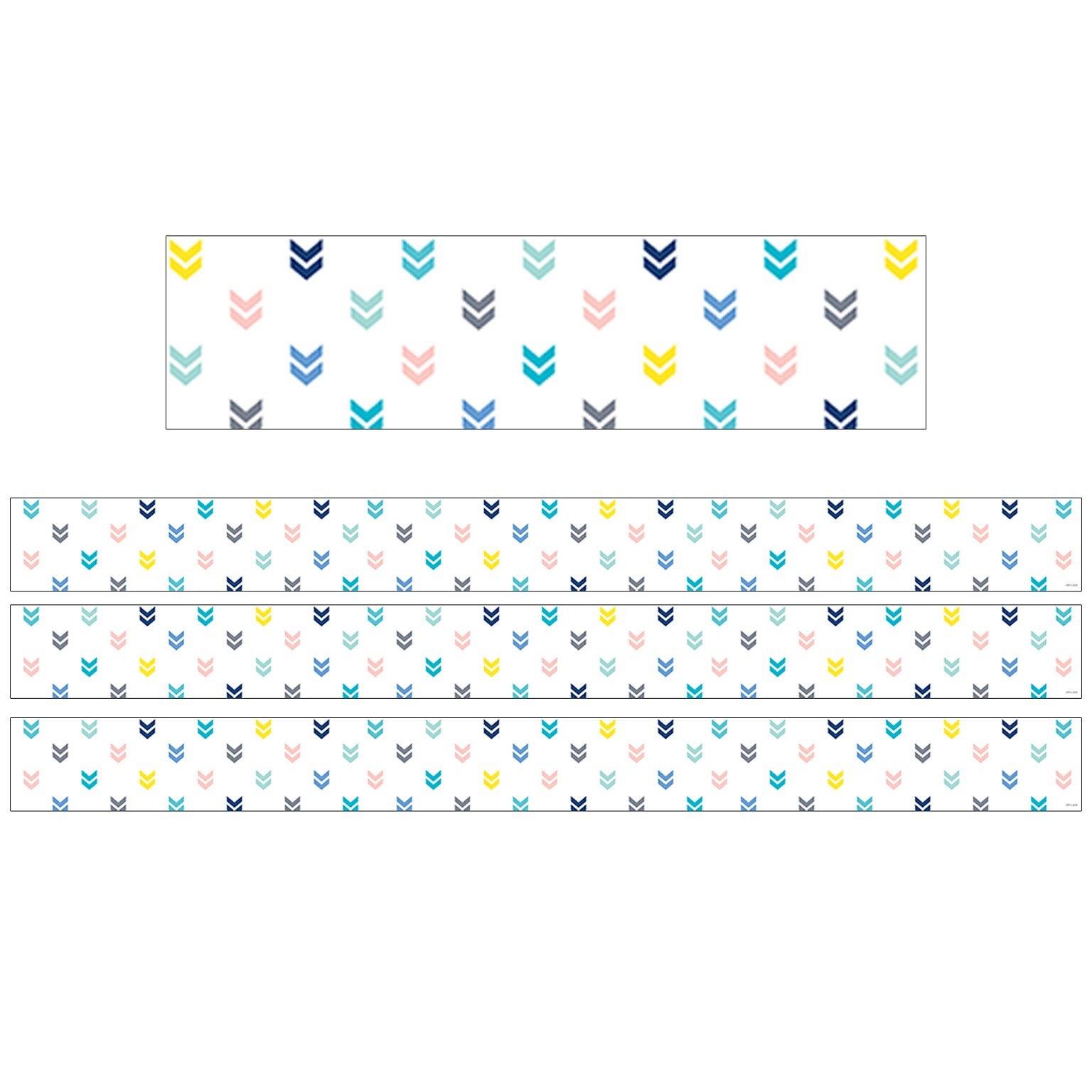 Creative Teaching Press Calm & Cool EZ Borders/Trim, 3 x 48, Mini Chevrons, 3/Pack (CTP10529-3)