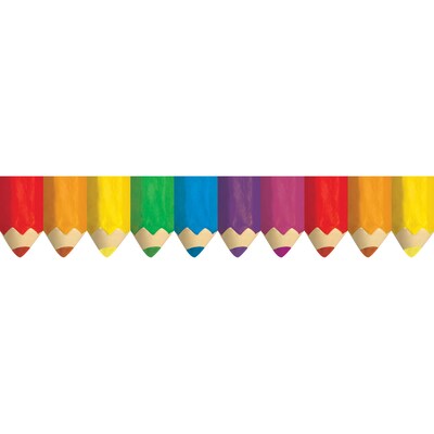 Creative Teaching Press EZ Borders/Trim, 2.75" x 48', Jumbo Color Pencils, 3/Pack (CTP10559-3)