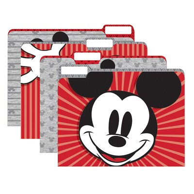 Eureka® Mickey Mouse® Throwback File Folders, 9" x 11.5", 4 Per Pack, 6 Packs (EU-866443-6)