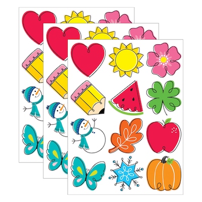 Creative Teaching Press Seasonal Accents 10 Designer Cut-Outs, 12/Pack, 3 Pack/Bundle (CTP10816-3)