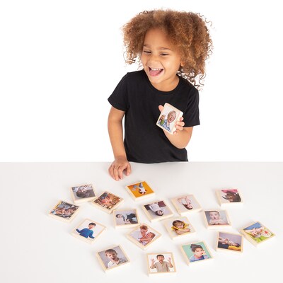 TickiT My Emotions Wooden Tiles, Assorted Colors, Set of 18 (CTU73494)