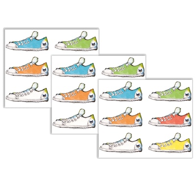 Edupress Pete the Cat 3-3/8 x 7 Groovy Shoes Accents , 36/Pack, 3 Pack/Bundle (EP-63233-3)
