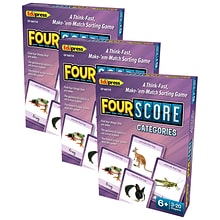 Teacher Created Resources® Four Score Card Game: Categories, Pack of 3 (EP-66114-3)
