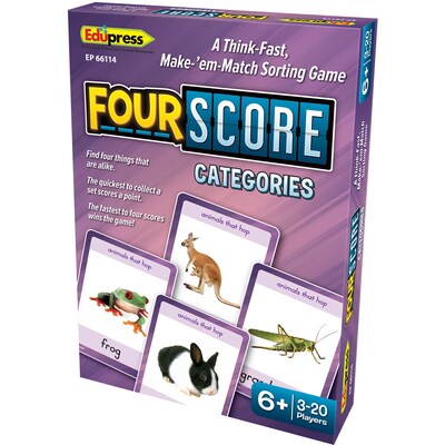 Teacher Created Resources® Four Score Card Game: Categories, Pack of 3 (EP-66114-3)