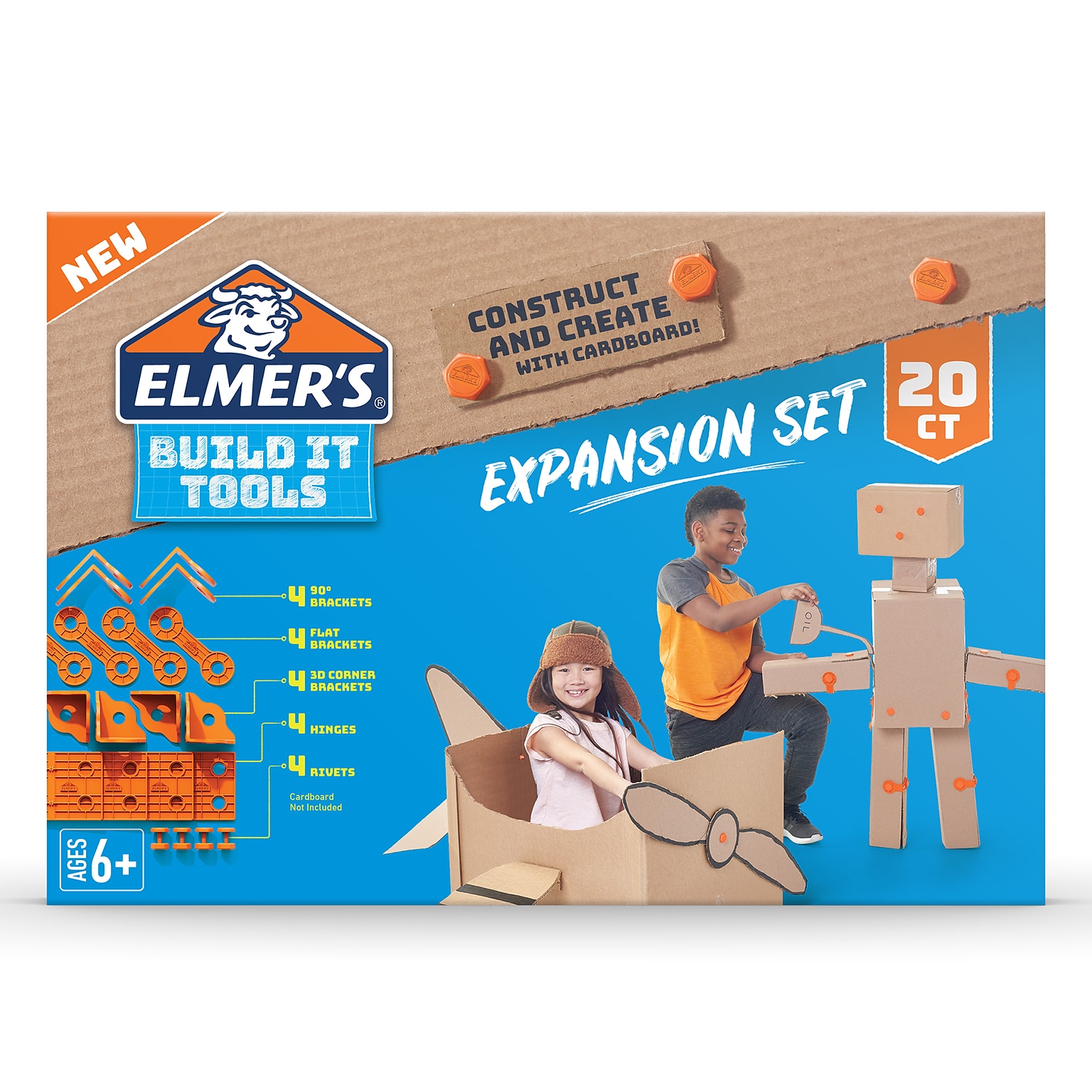 Elmers Build It Tools Expansion Set, Tan, 20 Pieces (ELM2153297)
