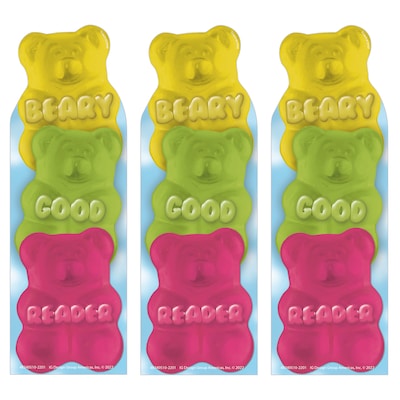 Eureka Beary Good Reader Gummy Bear Scented Bookmarks, Multicolor, 24/Pack, 3 Packs/Bundle (EU-83405