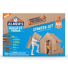 Elmers Build It Tools Starter Set, Tan, 60 Pieces (ELM2153299)