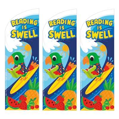 Eureka Reading Is Swell Fruit Punch Scented Bookmarks, Multicolor, 24/Pack, 3 Packs/Bundle (EU-83405