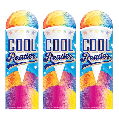 Eureka Cool Reader Snow Cone Scented Bookmarks, Multicolor, 24/Pack, 3 Packs/Bundle (EU-834054-3)