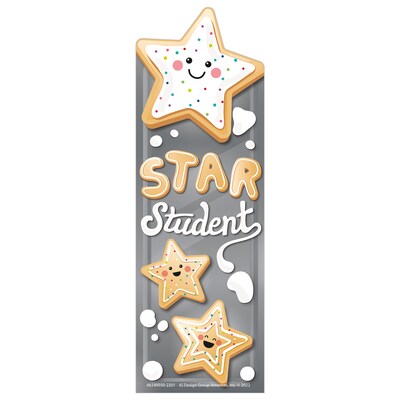 Eureka Star Cookies Sugar Cookie Scented Bookmarks, Multicolor, 24/Pack, 3 Packs/Bundle (EU-834055-3)