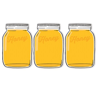 Eureka The Hive 5.5 Mason Jar Paper Cut-Outs, 36/Pack, 3 Pack/Bundle (EU-841570-3)