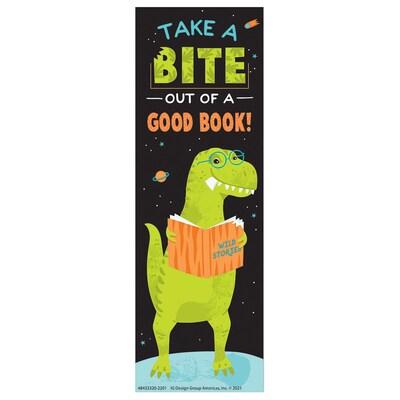 Eureka Dinosaur Take A Bite Out Of A Good Book Bookmarks, Multicolor, 36/Pack, 6 Packs/Bundle (EU-84