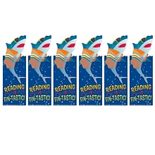 Eureka Shark Reading is Fin-Tastic Bookmarks, Multicolor, 36/Pack, 6 Packs/Bundle (EU-843233-6)