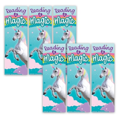 Eureka Unicorn Reading is Magic Bookmarks, Multicolor, 36/Pack, 6 Packs/Bundles (EU-843234-6)