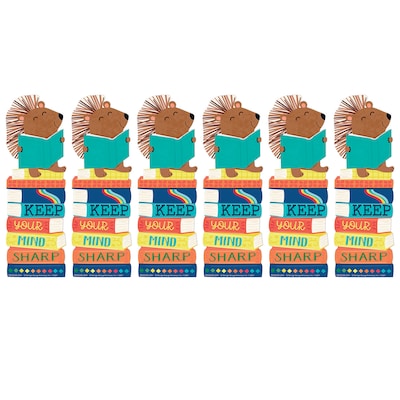 Eureka Hedge Hog Keep Your Mind Sharp Bookmarks, Multicolor, 36/Pack, 6 Packs/Bundle (EU-843235-6)