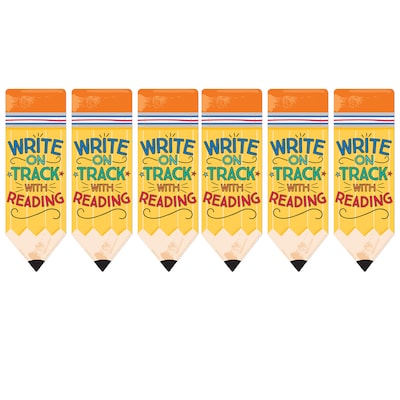 Eureka Pencil Write on Track with Reading Bookmarks, Multicolor, 36/Pack, 6 Packs/Bundle (EU-843236-