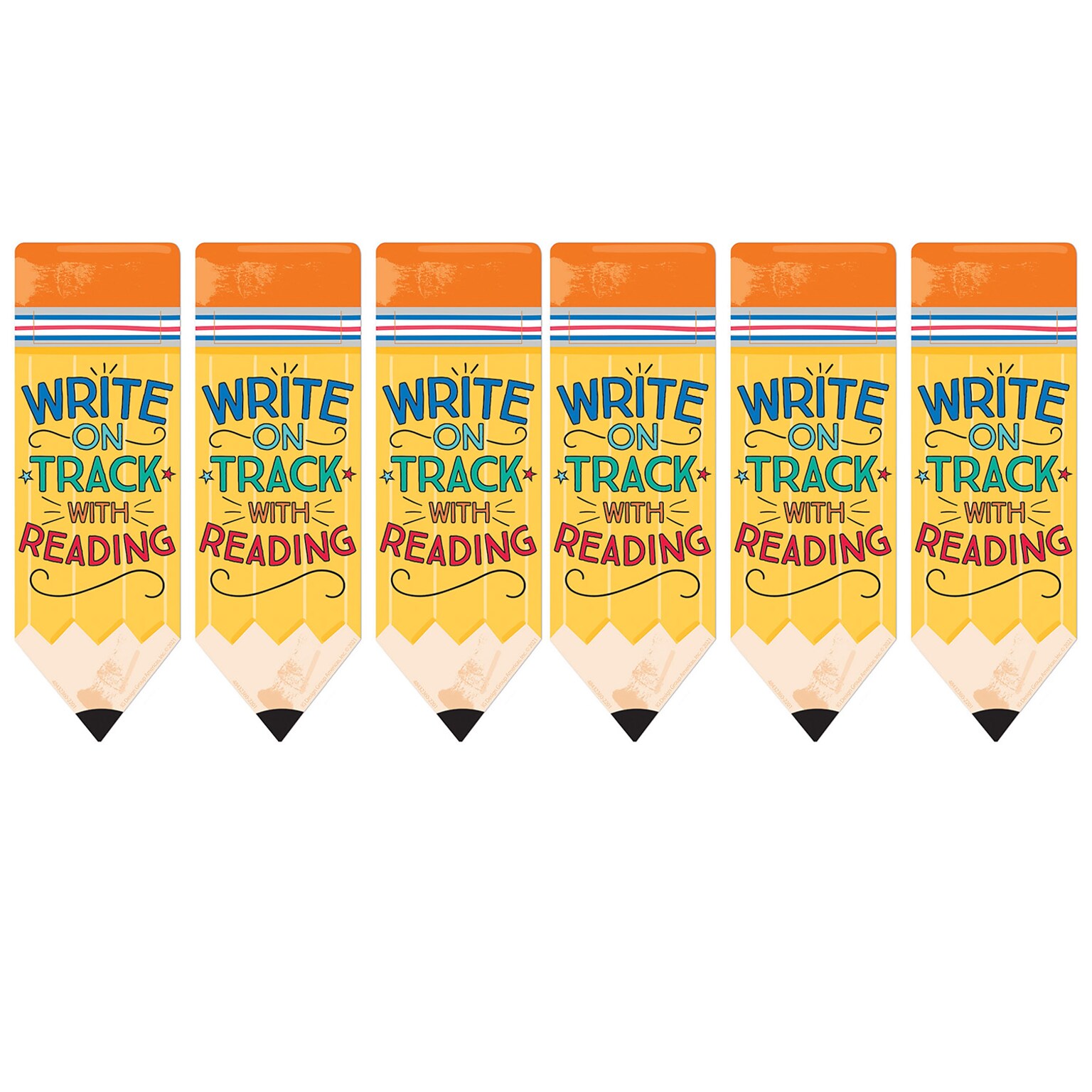 Eureka Pencil Write on Track with Reading Bookmarks, Multicolor, 36/Pack, 6 Packs/Bundle (EU-843236-6)