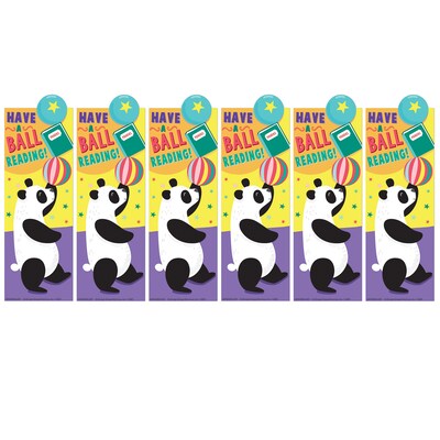 Eureka Panda Have a Ball Reading Bookmarks, Multicolor, 36/Pack, 6 Packs/Bundle (EU-843238-6)